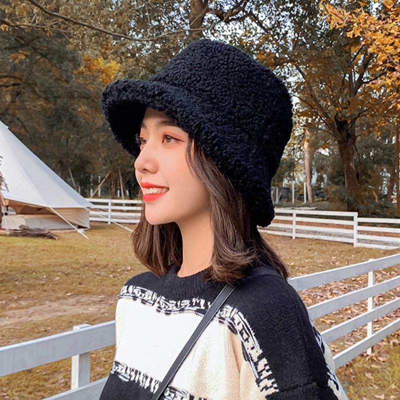 Nón Vành Len Lông Cừu Phong Cách Retro Thời Trang Cho Nữ