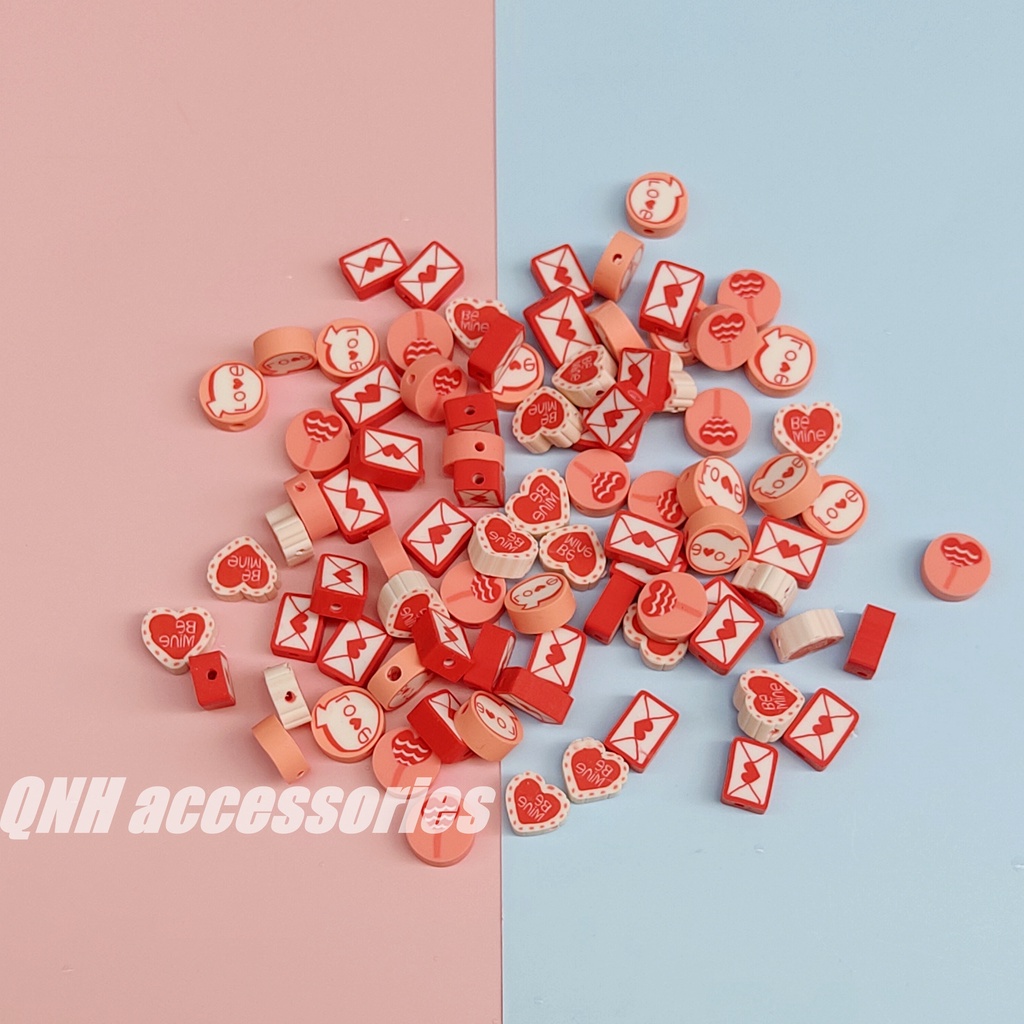 Túi 10/ 50 hạt đất sét nhiều mẫu dùng làm trang sức thủ công DIY