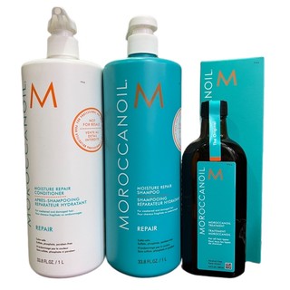 Combo Bộ Dầu Gội Xả Dưỡng Ẩm Phục Hồi 1000mlx2 + Dầu dưỡng tóc MOROCCANOIL Treatment 200ml