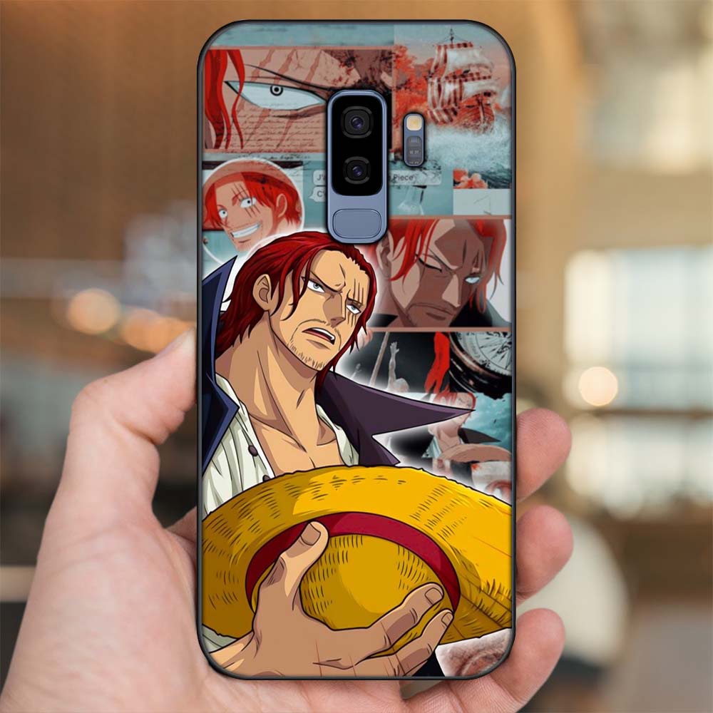 Ốp lưng Samsung S9 Plus viền đen in hình Shanks One Piece Đảo Hải Tặc
