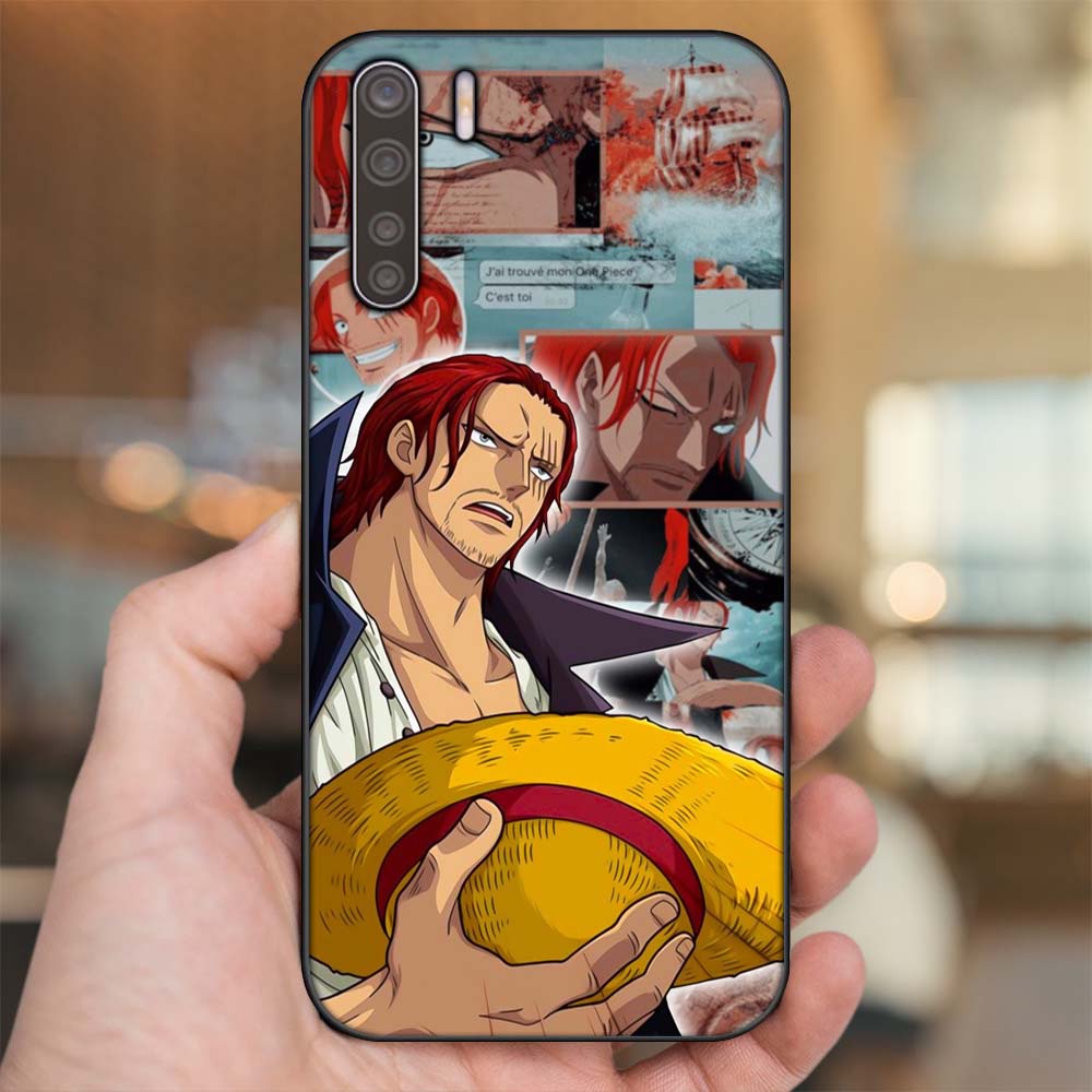 Ốp lưng Oppo A91, Reno 3 viền đen in hình Shanks One Piece Đảo Hải Tặc