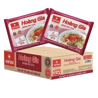 Thùng 18 Gói Bánh Đa Cua Vifon Hoàng Gia (Gói Thịt Thật) 120g/gói
