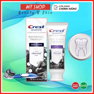 Kem Đánh Răng Than Hoạt Tính Siêu Trắng Răng 3D White Crest Charcoal-Mỹ