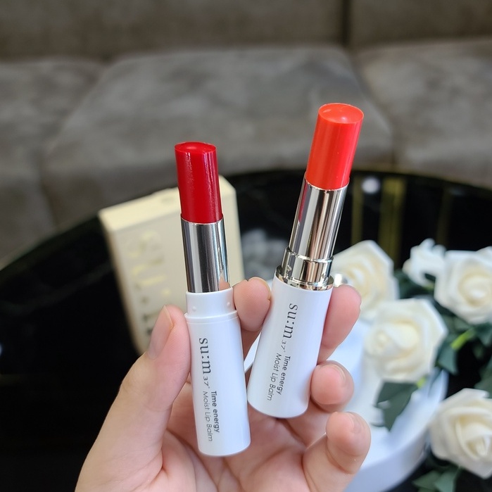 Set 2 Thỏi Son Siêu Dưỡng Mềm Môi Su:m37 Time Energy Moist Lip Balm 5.5g.