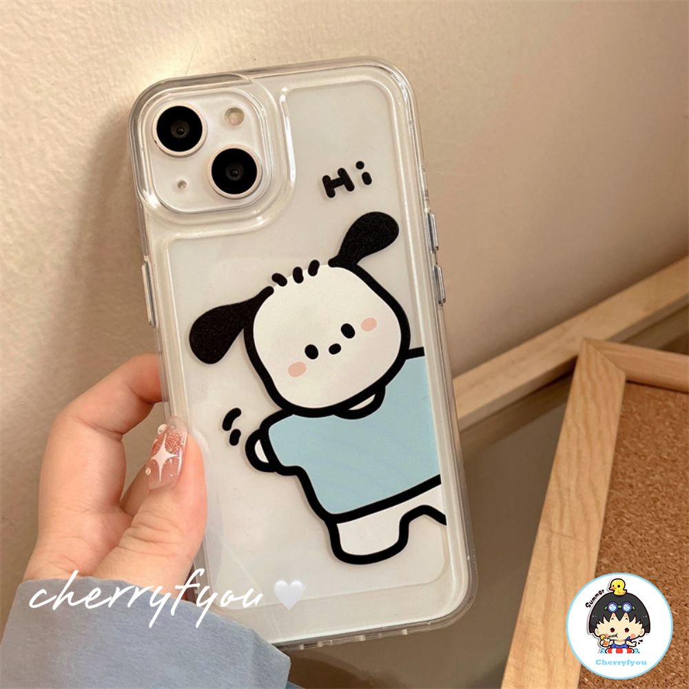Cho IPhone 14 Pro Max Ốp Điện Thoại TPU Mềm Trong Suốt Siêu Mỏng Họa Tiết Chú Cún Hoạt Hình Cho IPhone 14 13 12 11 Pro Max XS XR 8 7 Plus