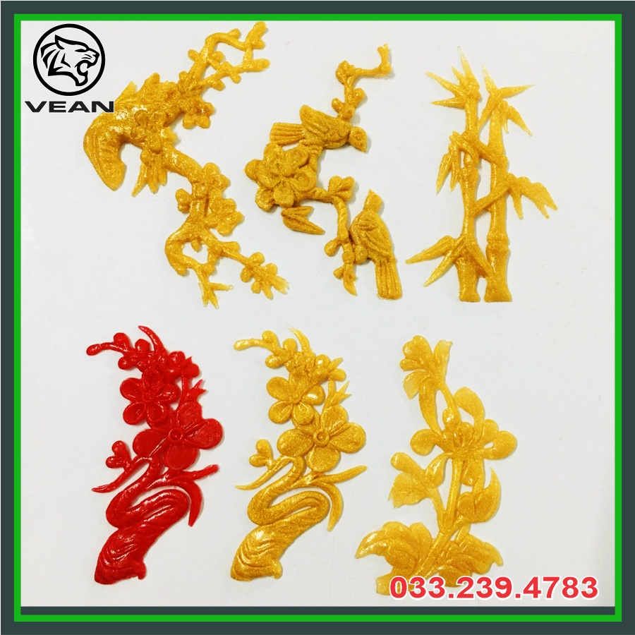 Chữ thư pháp dán DƯA, DỪA, BƯỞI ️️🎨🎉Cành mai, đào, trúc trang trí dừa thư pháp️🎉️🎨️🎨, chất liệu dẻo