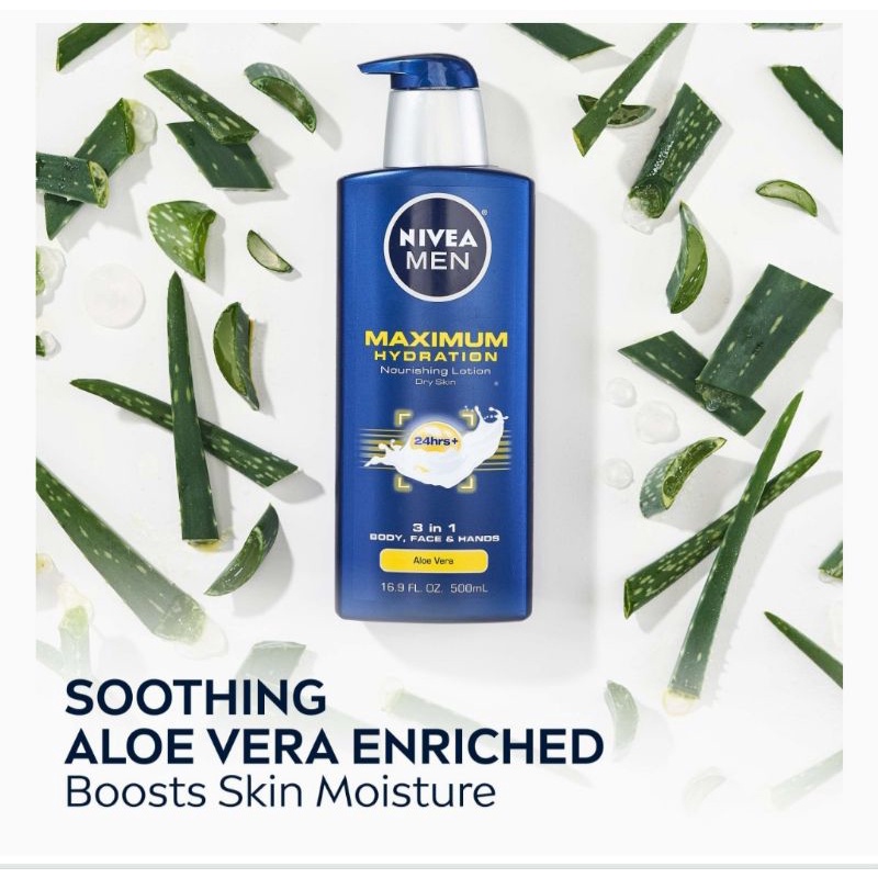 Sữa dưỡng thể NIVEA MEN MAXIMUM HYDRATION  - Hàng nhập Mỹ.