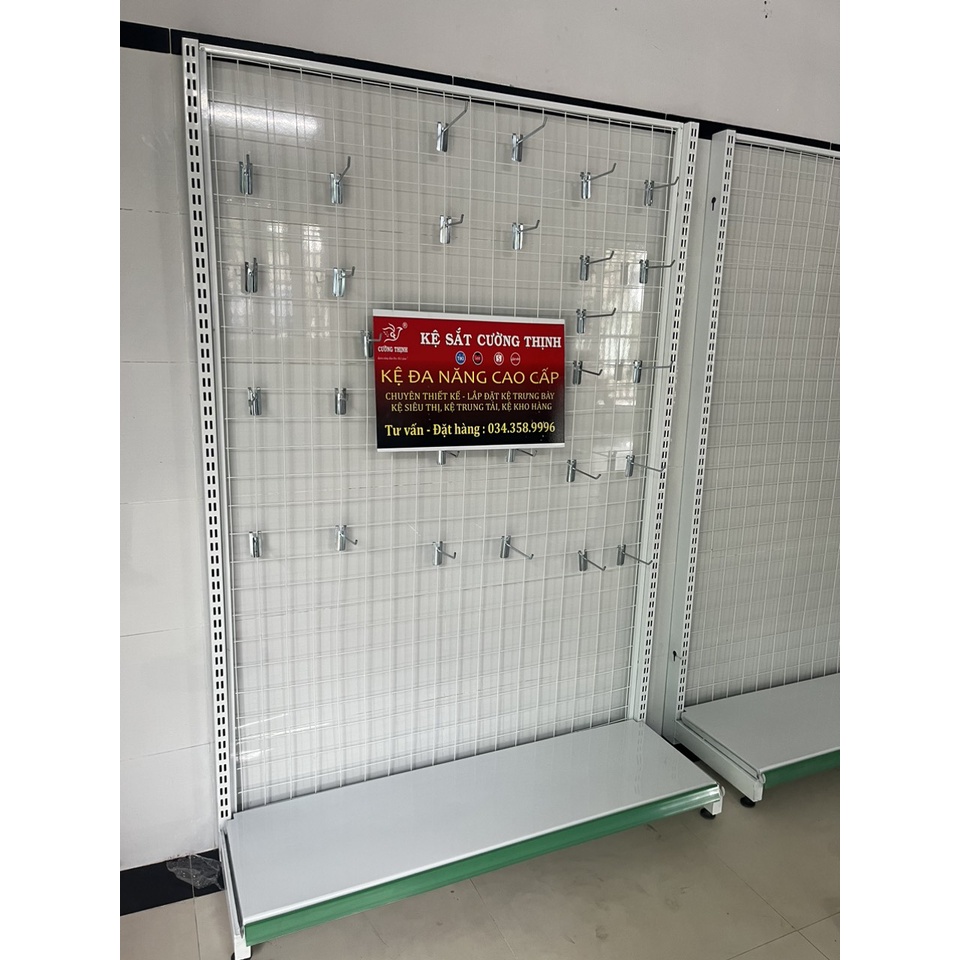 Kệ lưới móc treo  tặng thêm 15 móc treo 15cm