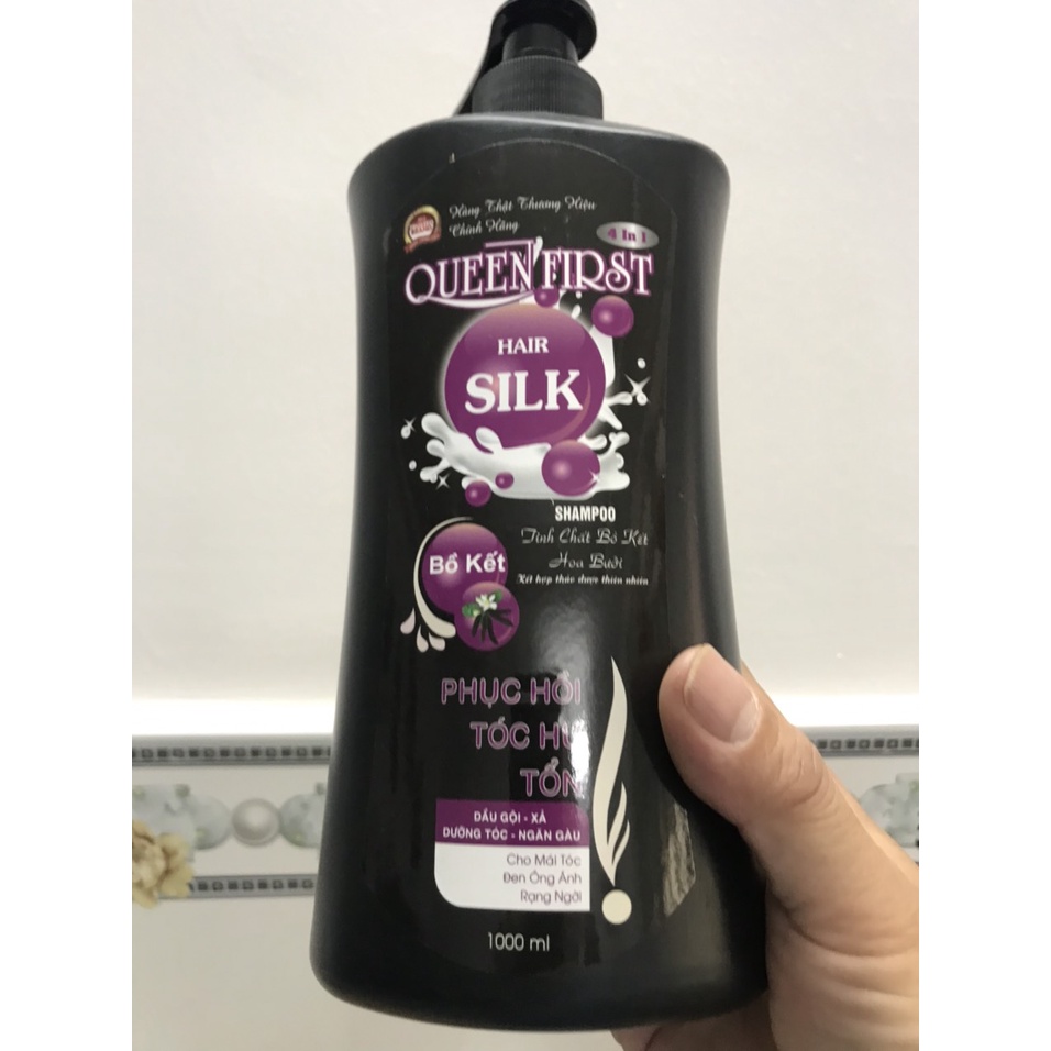 ] CHAI 1000ML] DẦU GỘI ĐẦU BỒ KẾT SILK DƯỠNG TÓC SUÔNG MƯỢT ÓNG Ả - BỒ KẾT ĐEN- BỒ KẾT VÀNG