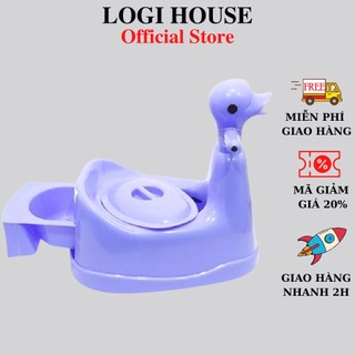 Bô vệ sinh cho bé hình con vịt phù hợp cho trẻ từ 6 tháng đến 5 tuổi có tay vịn chống trơn trợt cao cấp