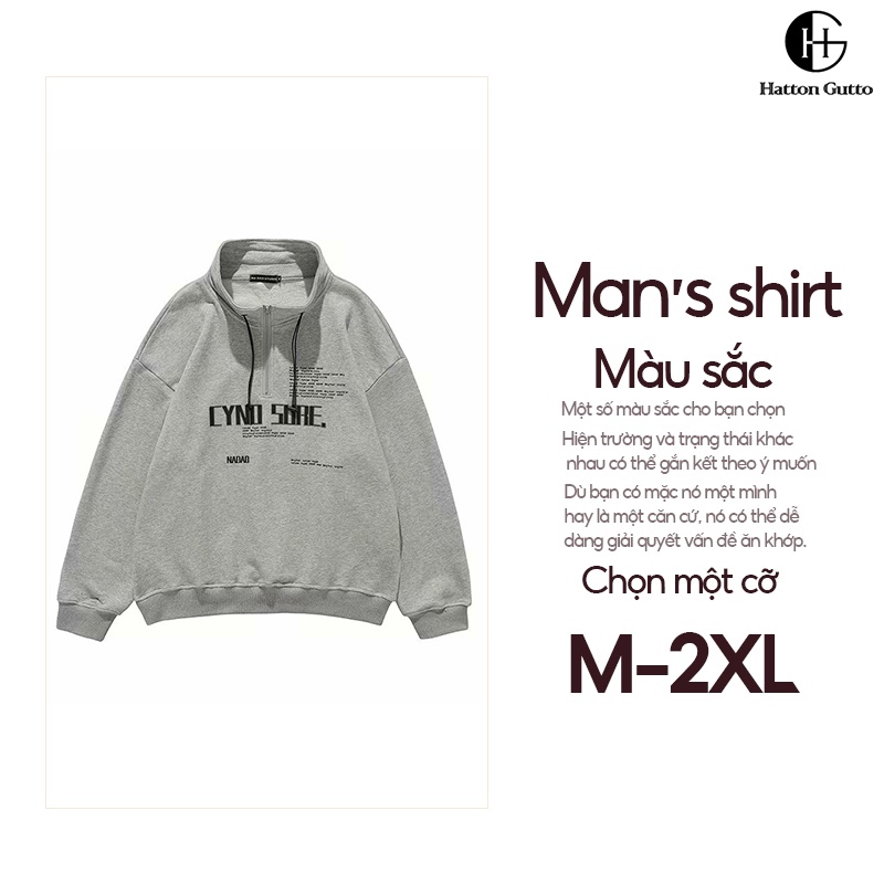 Áo sweater Cổ Đứng Tay Dài In Chữ Dây Rút Phong Cách Hàn Quốc Thời Trang Mùa Thu 2021 Cho Nam