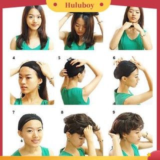 [Huluboy] Mũ lưới trùm đầu đội tóc giả