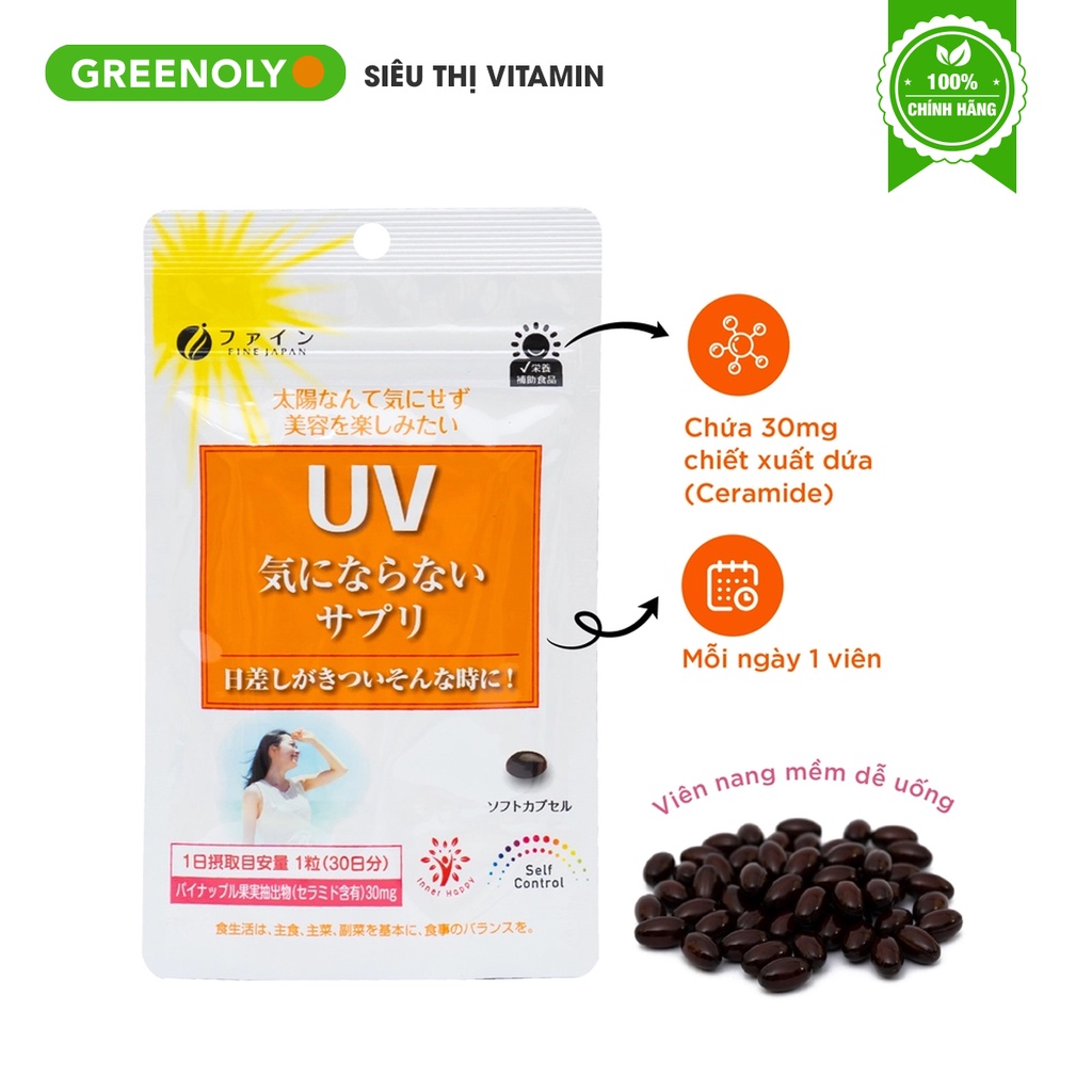 Viên Uống Chống Nắng UV Fine Japan 30 viên Nhật Bản
