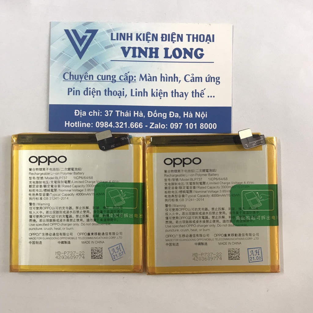 Pin zin Oppo Reno 2F, Reno 2Z, BLP737