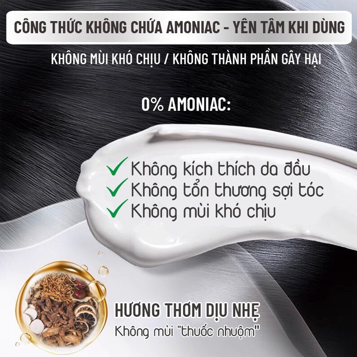 Combo 2 Chai Dầu Gội Phủ Bạc Weilaiya 100ml, Nhuộm Tóc Đen Óng Mượt Tự Nhiên, Kích Thích Tóc Mọc - Gazumi Beauty