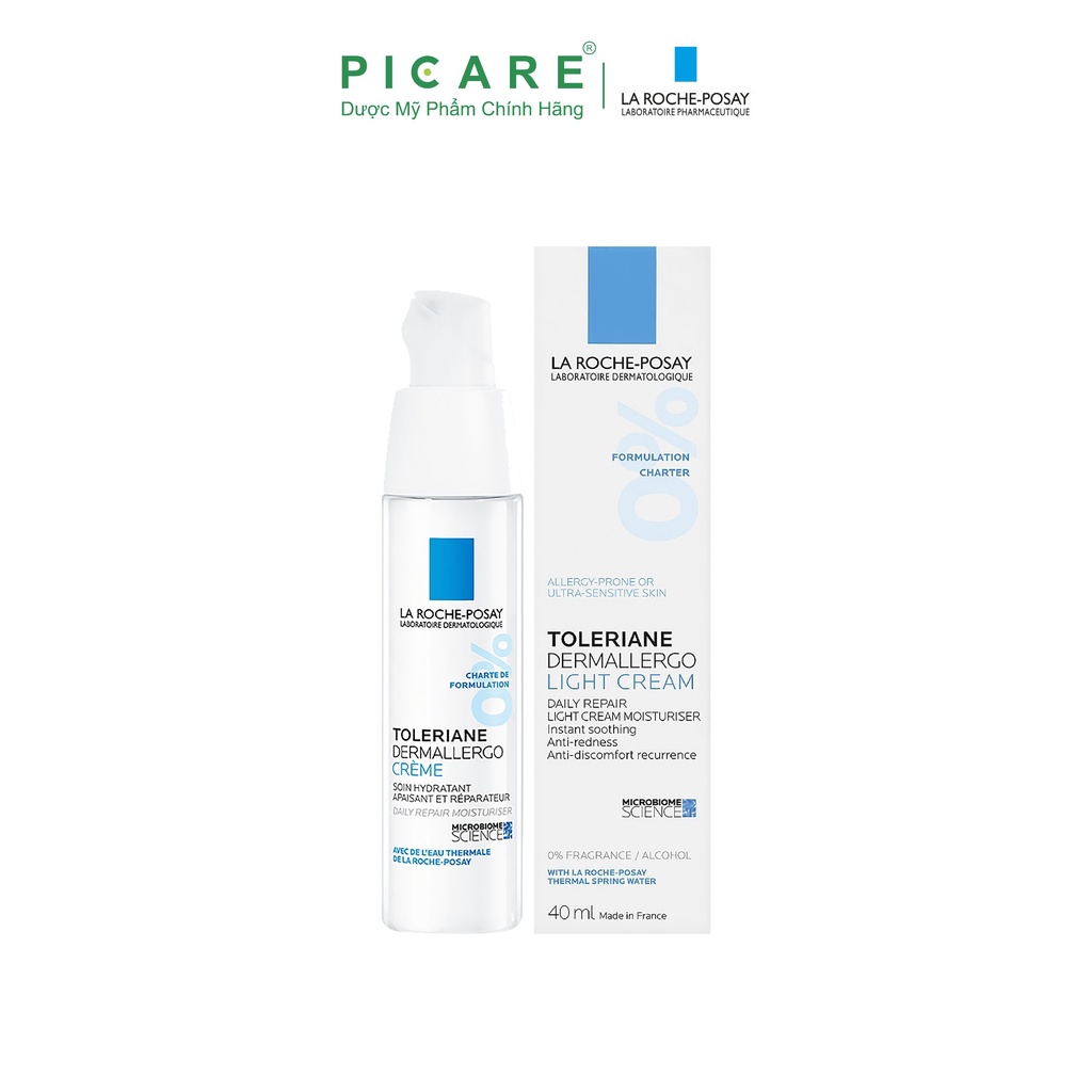 Kem dưỡng ẩm làm dịu da cho da siêu nhạy cảm La Roche Posay Toleriane Ultra Light 40ml