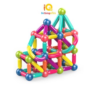 Đồ Chơi Xếp Hình BeThongMinh Ghép Hình 3D Khối Nam Châm Từ Tính Cho Bé Sáng Tạo Và Phát Triển Tư Duy