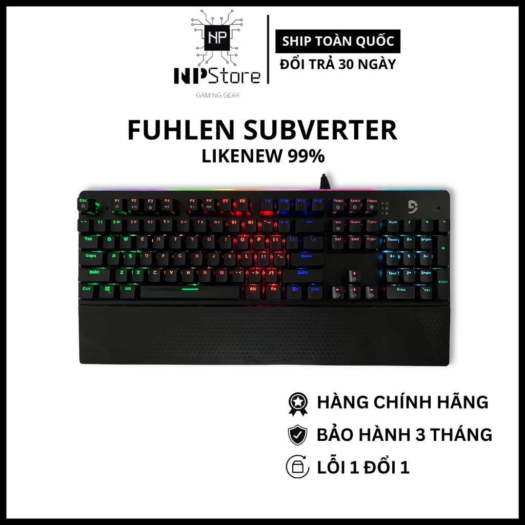 Bàn phím cơ gaming Fuhlen Subverter Like New Siêu Bền giá rẻ bh 3 tháng lỗi đổi mới