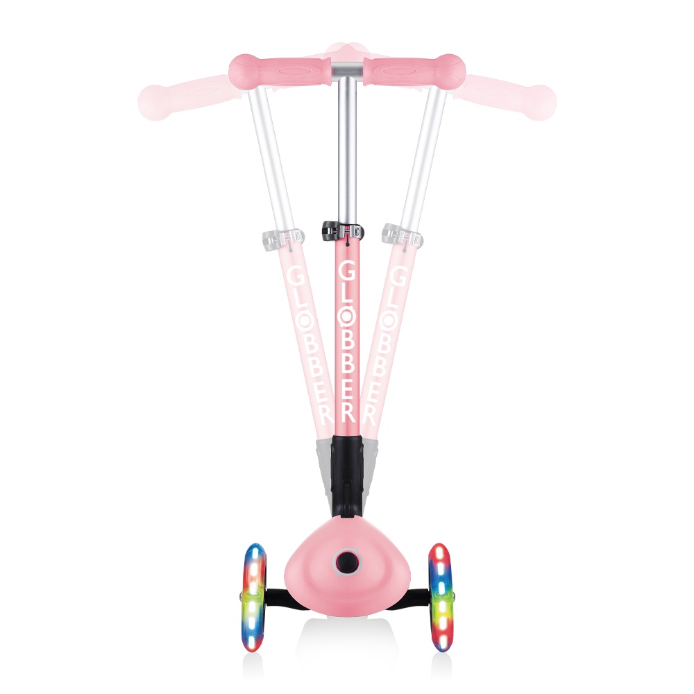 Xe Trượt Scooter 3 Bánh Gấp Gọn Có Bánh Xe Phát Sáng Globber Junior Fantasy Cho Bé Từ 2- 6 Tuổi -Hồng Pastel Có Hoạ Tiết