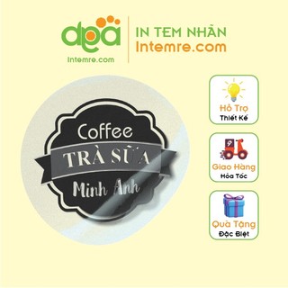Combo In Tem Nhãn Dán Trong Suốt, Chống Nước Intemre.com Thiết Kế Theo Yêu Cầu 500c - Kt: 3cm