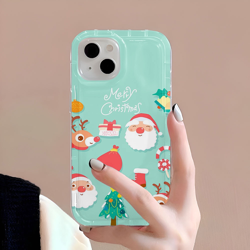Ốp Điện Thoại Tpu Viền Dẻo In Hình Giáng Sinh Thời Trang Cho iphone 14promax 11 13 12 7Plus 6 6s XR X XS Max