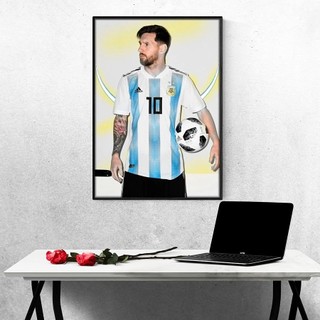 Tranh laminate tráng gương - cầu thủ bóng đá lionel messi m10 tường vip