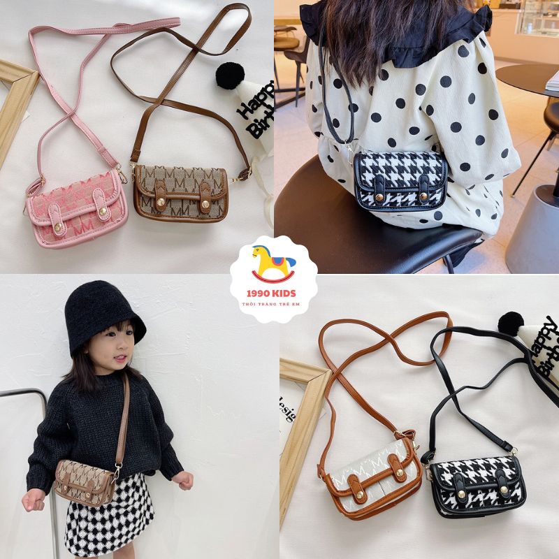 Túi xách bé gái, túi đeo chéo công chúa bé gái thời trang Hàn Quốc dễ thương mẫu mới nhất 1990 KIDS