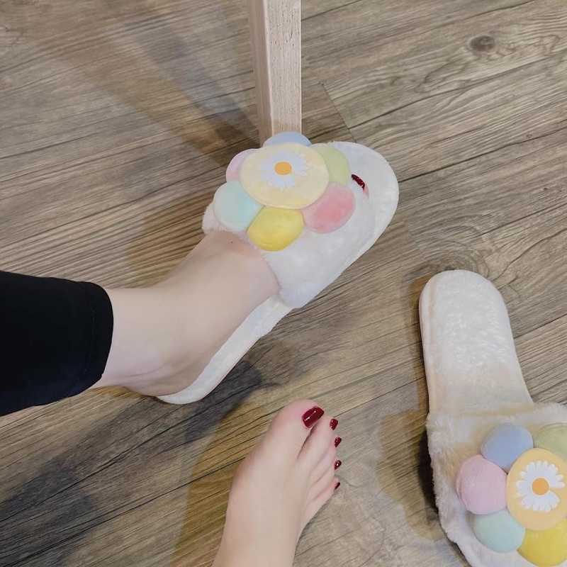 Dép lông mặt cuời siêu xinh luôn HOT (tặng quà)