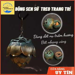 Bông Sen Treo Đèn LED- Lư hương hình hoa sen- Bông sen treo ngược toả khói
