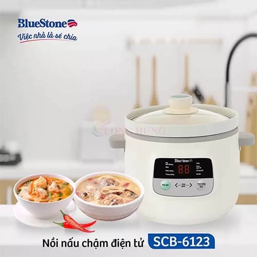 Nồi nấu chậm Bluestone 3 lít SCB-6123 - Hàng chính hãng