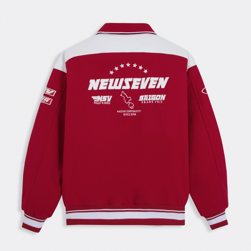 Áo Khoác Varsity Boxy NEWSEVEN Jacket SAIGON/HANOI Team AKVS.113