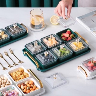 Khay mứt tết hộp 6 ngăn , 4 ngăn chất liệu gốm sứ