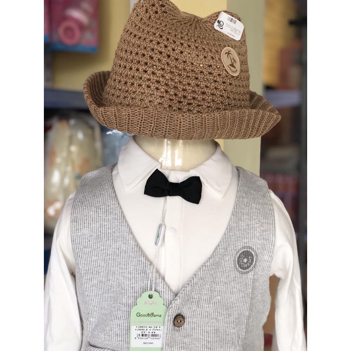 Bộ Gile Công Tử Bé Trai Cao Cấp Hãng GOODMAMA, Set Rời 3 Chi Tiết Cho Bé 9M-4Y