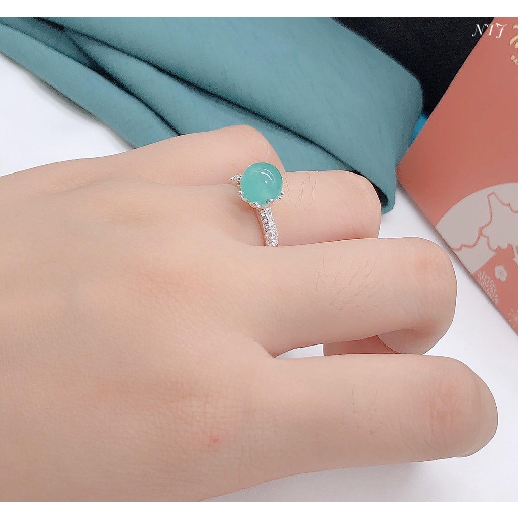 Phôi nhẫn bạc gắn đá 7- 8li