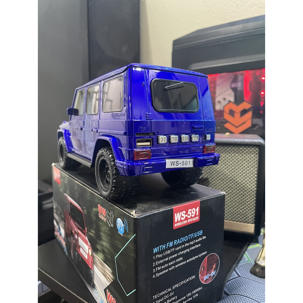 Loa Bluetooth hình dáng Xe Hơi G63 có đèn led gắn trong trang trí gọc làm việc học tập