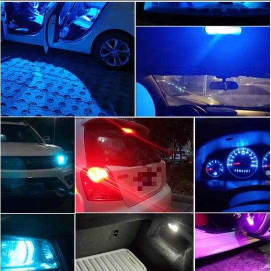 Set 10 Đèn LED T10 W5W 24V COB 24V Chống Thấm Nước Gắn Biển Số Xe Hơi