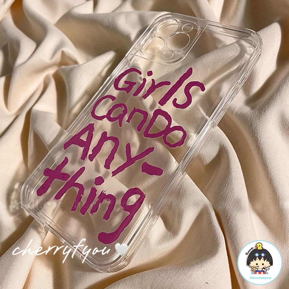 Ốp Điện Thoại TPU Mềm Chống Sốc Họa Tiết Graffiti Màu Hồng Bảo Vệ Toàn Diện Cho IPhone 14 11 12 13 Pro Max