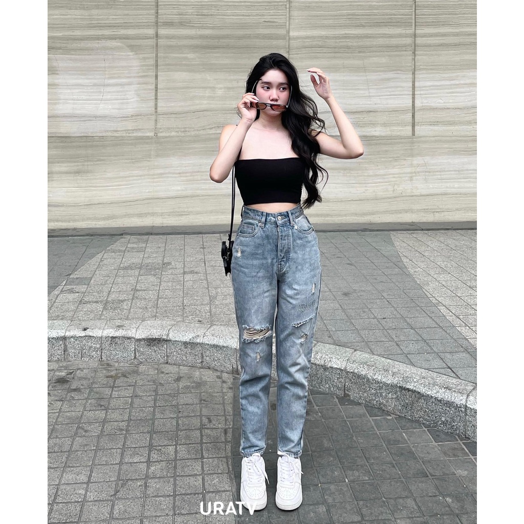 [CÓ SẴN - ẢNH THẬT] Momjeans rách Uratv