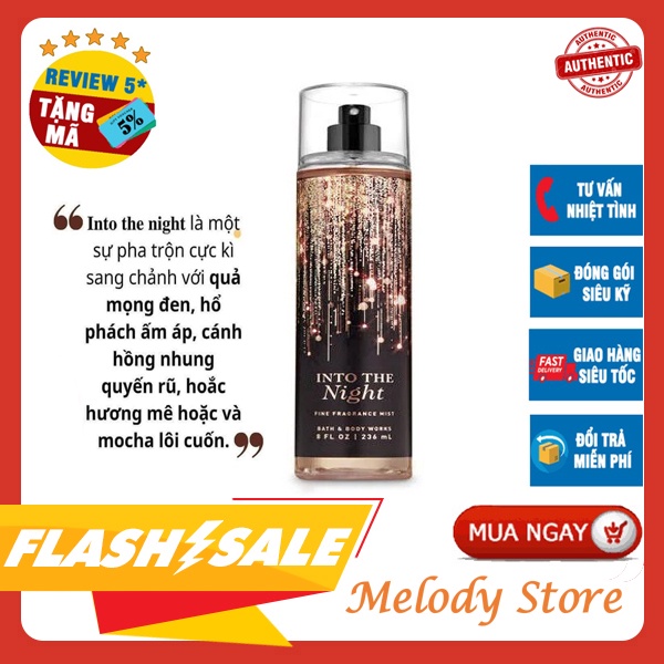 Xịt Thơm Toàn Thân Bath And Body Work Into The Night 236ml