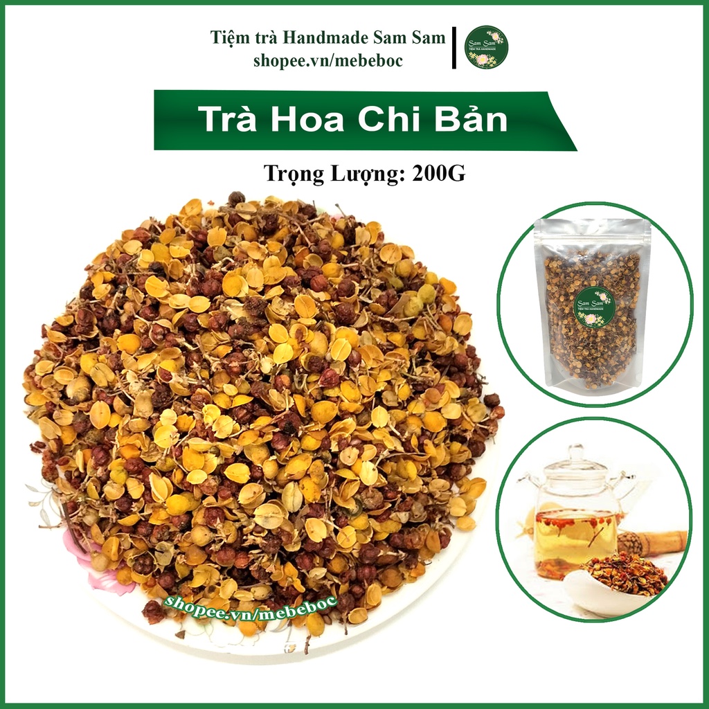 Trà hoa chi bản sấy khô 200g giúp ngủ ngon, ăn ngon, hấp thu tốt của tiệm trà samsam