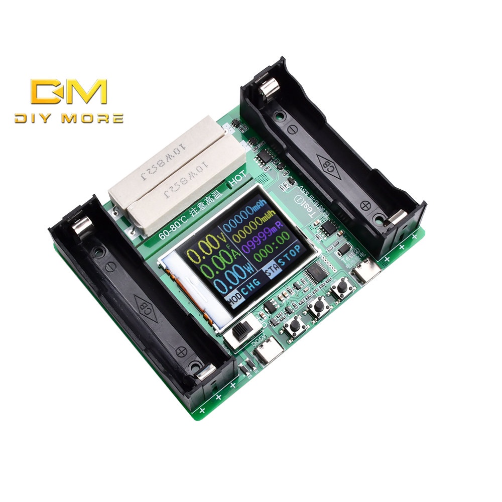 DIYMORE Mô đun kiểm tra sạc pin tự động 18650 cổng Type C tiện lợi