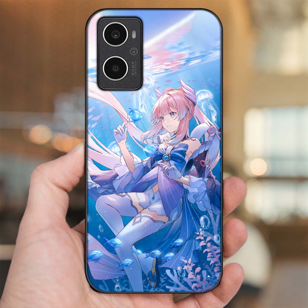 Ốp lưng Oppo A96 4G viền đen in hình Sangonomiya Kokomi Genshin Impact
