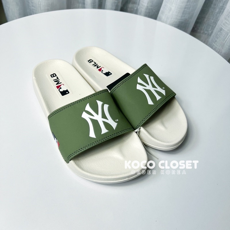 Dép MLB Nội địa quai ngang Classic NY