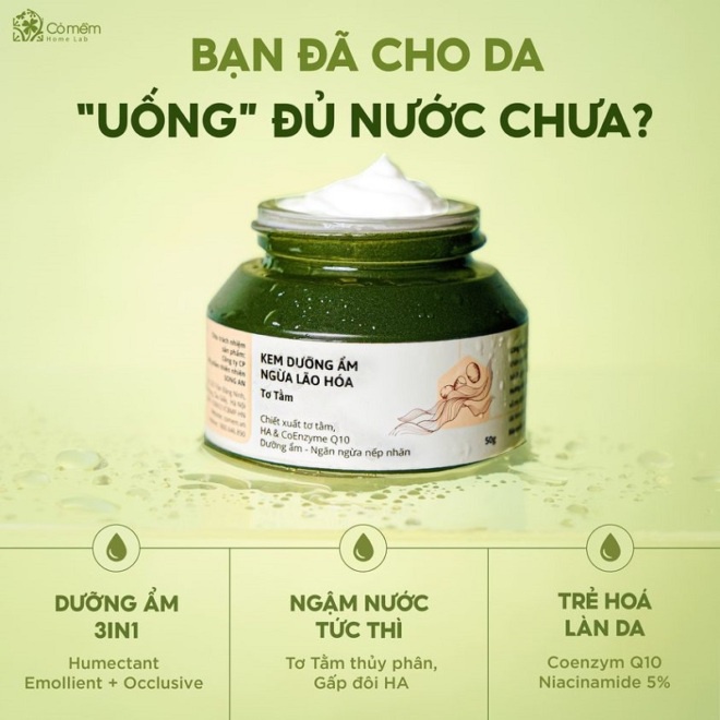 Bộ Chăm Sóc Da Chuyên Sâu Tơ Tằm 6 Sản Phẩm Dưỡng Ẩm Da Chuyên Sâu Tơ Tằm Cỏ Mềm