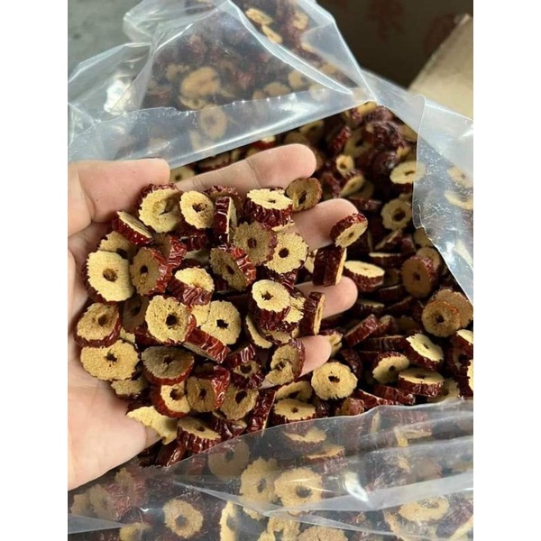 Táo đỏ thái lát khô giòn - túi zip 1kg