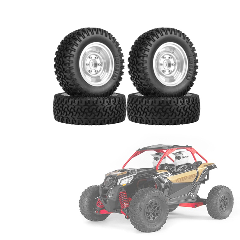 Set 4 Bánh Xe 76mm 1.55 Inch Chuyên Dụng Cho Xe Điều Khiển Từ Xa Axial Yeti Jr RC4WD Tamiya CC01 1 / 10