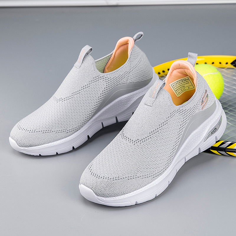 Hàng Có Sẵn Giày Thể Thao Skechers_ GOWALK ArchFit Đế Mềm Nhẹ Thoáng Khí Phối Ren Đơn Giản Cho Nữ