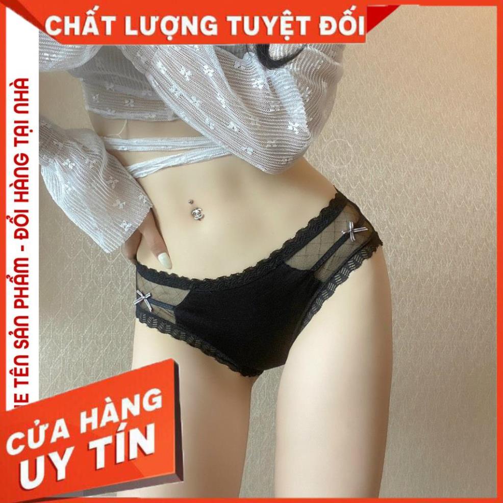 Quần lót nữ ren lưới voan tuyết cotton lạnh kháng khuẩn dáng tam giác Havana FLQ136