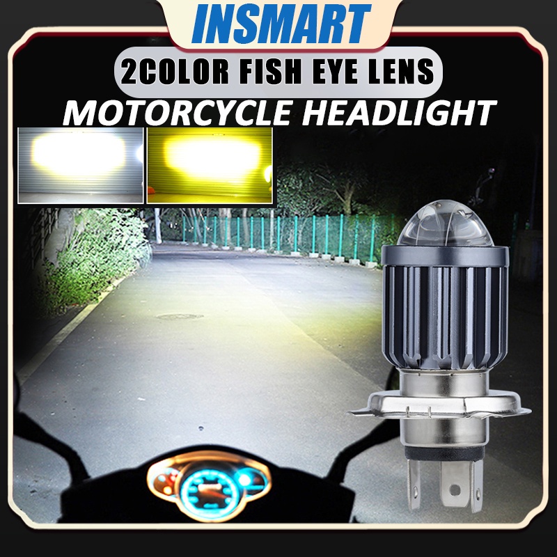 đèn xe máy siêu sáng Đèn Pha LED H6 H4 P15D mio125 MINI Hai Màu Chuyên Dụng Cho Xe Mô Tô