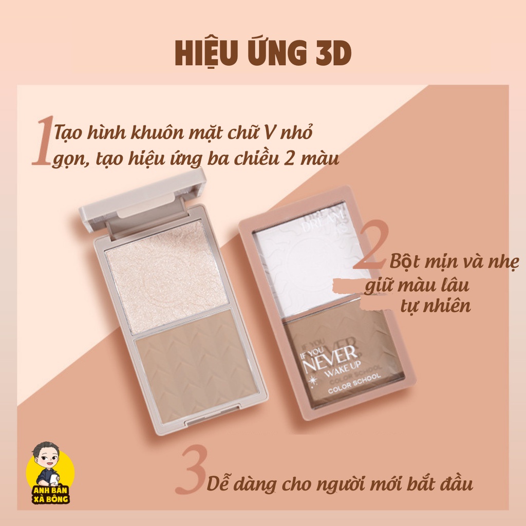 Bảng Phấn Tạo Khối & Bắt Sáng COLOR SCHOOL Light And Shadow Impression Preparing Powder CS019